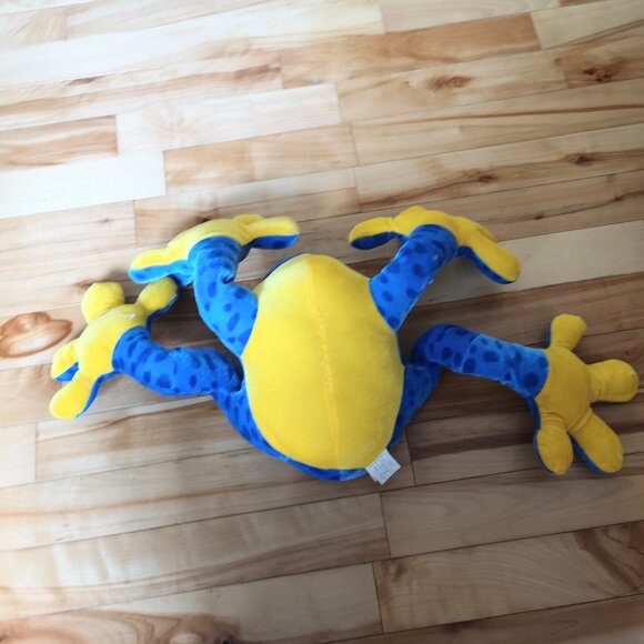 VINTAGE Best Made Toys Blue Frog Plushie Stuffed Animal - Picture 4 of 4